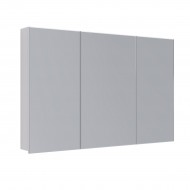 Шкаф зеркальный LEMARK UNIVERSAL 120х80 см 3-х дверный, цвет корпуса: Белый глянец