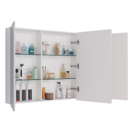 Шкаф зеркальный LEMARK UNIVERSAL 120х80 см 3-х дверный, цвет корпуса: Белый глянец Шкаф зеркальный LEMARK UNIVERSAL 120х80 см 3-х дверный, цвет корпуса: Белый глянец