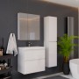Шкаф зеркальный LEMARK UNIVERSAL 70х80 см 2-х дверный, цвет корпуса: Белый глянец Шкаф зеркальный LEMARK UNIVERSAL 70х80 см 2-х дверный, цвет корпуса: Белый глянец