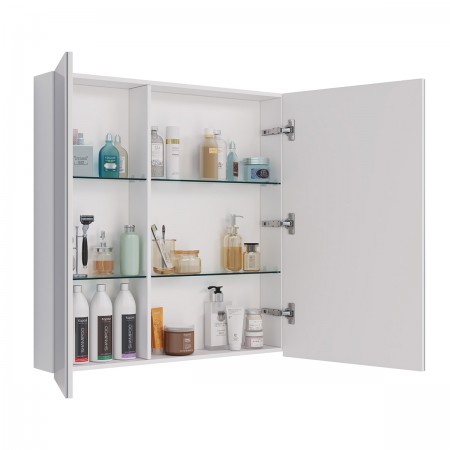 Шкаф зеркальный LEMARK UNIVERSAL 80х80 см 2-х дверный, цвет корпуса: Белый глянец Шкаф зеркальный LEMARK UNIVERSAL 80х80 см 2-х дверный, цвет корпуса: Белый глянец