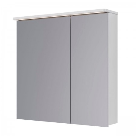 Шкаф зеркальный LEMARK ZENON 80х80 см 2-х дверный, с козырьком-подсветкой, с розеткой, цвет корпуса: Белый глянец Шкаф зеркальный LEMARK ZENON 80х80 см 2-х дверный, с козырьком-подсветкой, с розеткой, цвет корпуса: Белый глянец