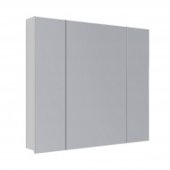 Шкаф зеркальный LEMARK UNIVERSAL 90х80 см 3-х дверный, цвет корпуса: Белый глянец