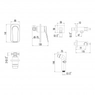 Смеситель LEMARK Bronx LM3719BL с гигиеническим душем, встраиваемый